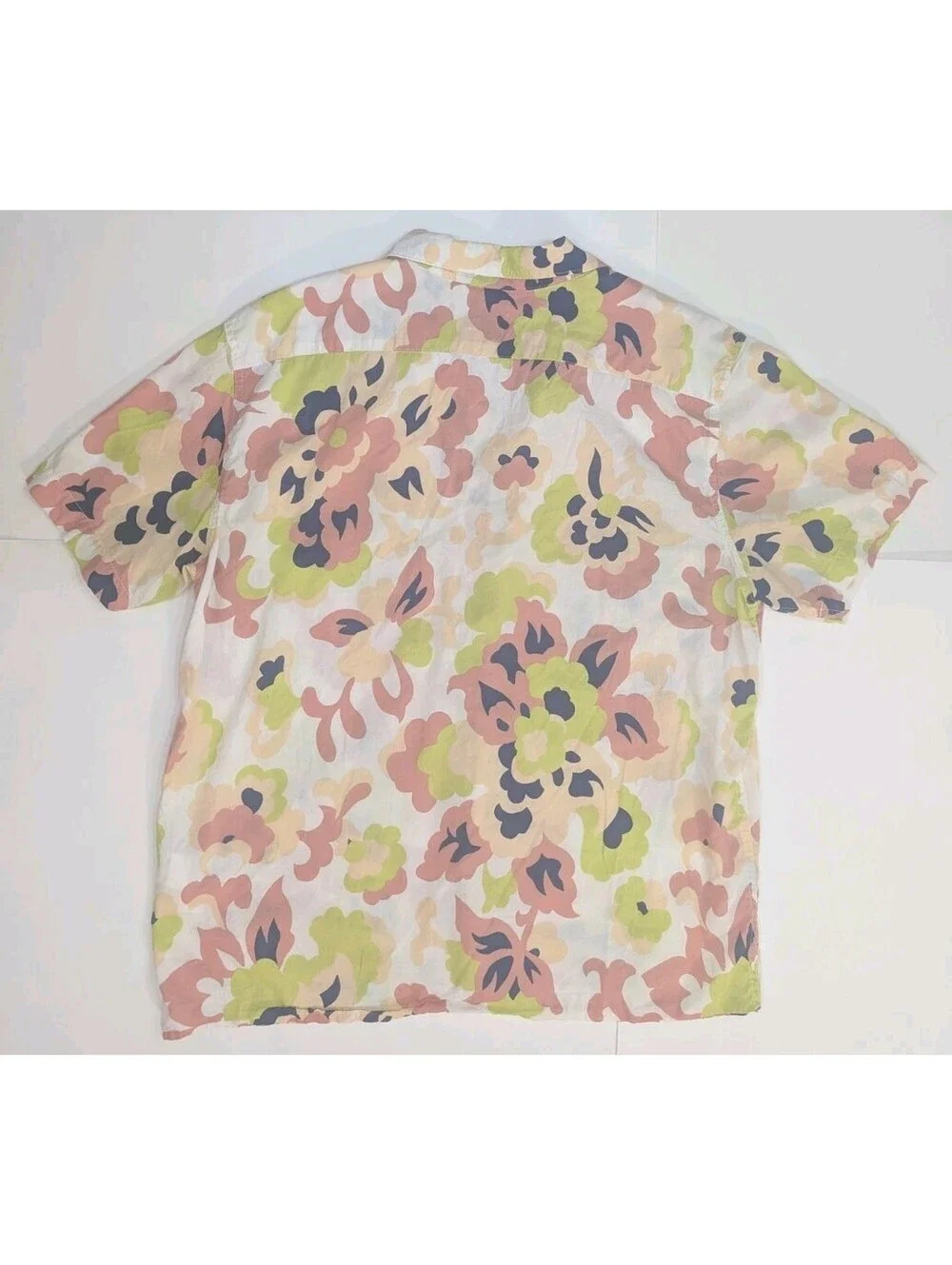 Levi's Classic Camp Shirt Aloha Relaxed Large Pastel Floral Pink Neon Casual